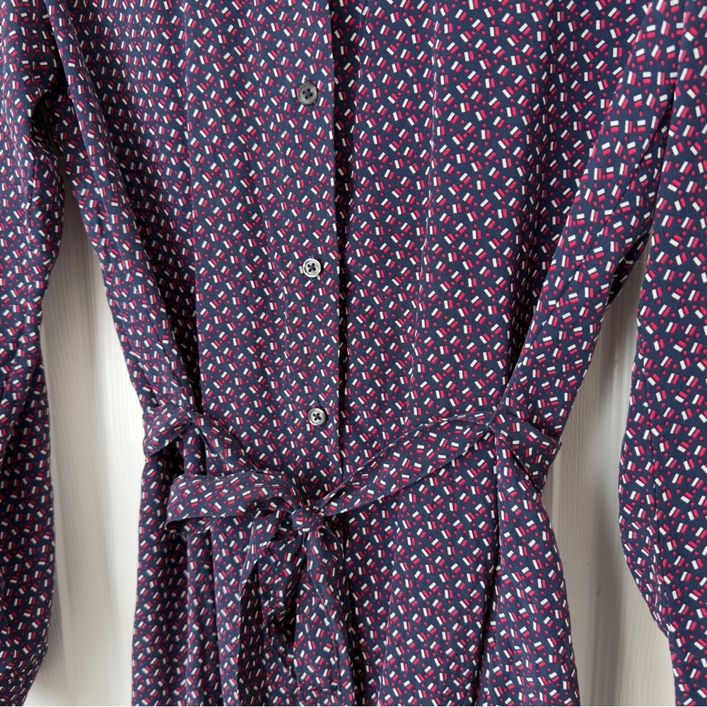 UNIQLO Long Sleeve Wrap Dress | UNIQLO Dress | Shirt Dress | Silk Dress | Small - Picture 6 of 10